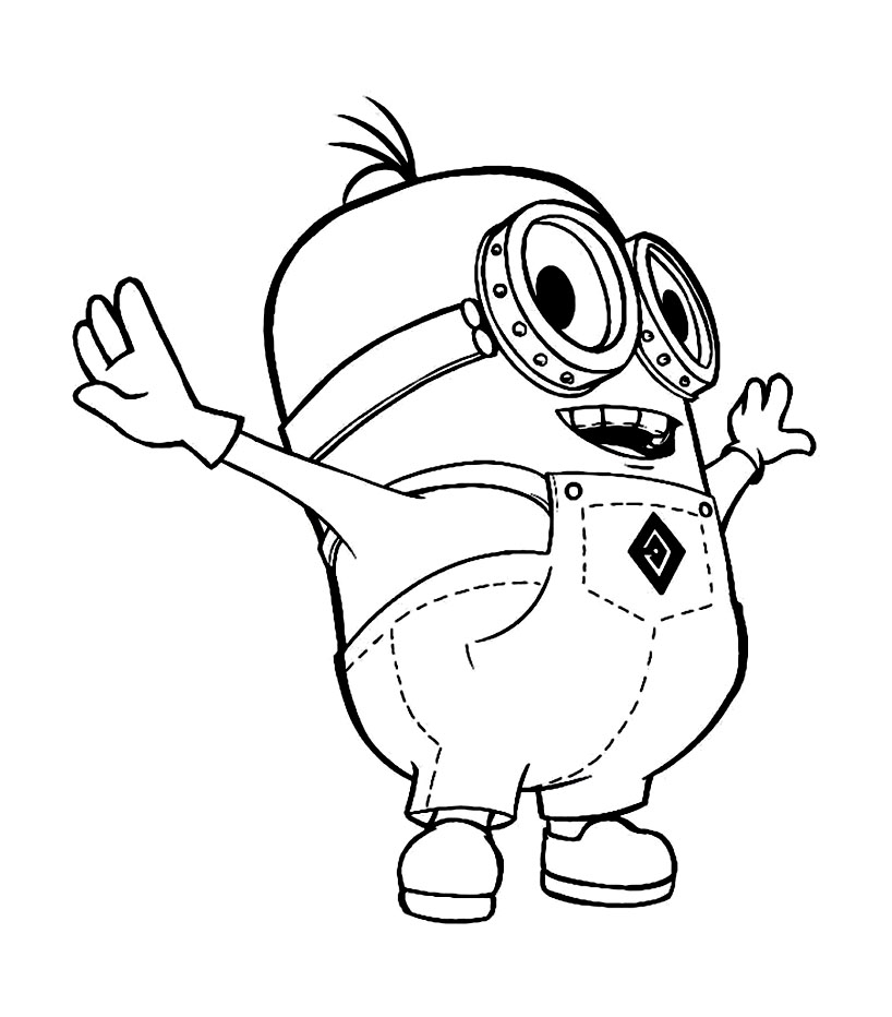 Coloriage de personnages du film "Détestable Moi" avec des expressions vives