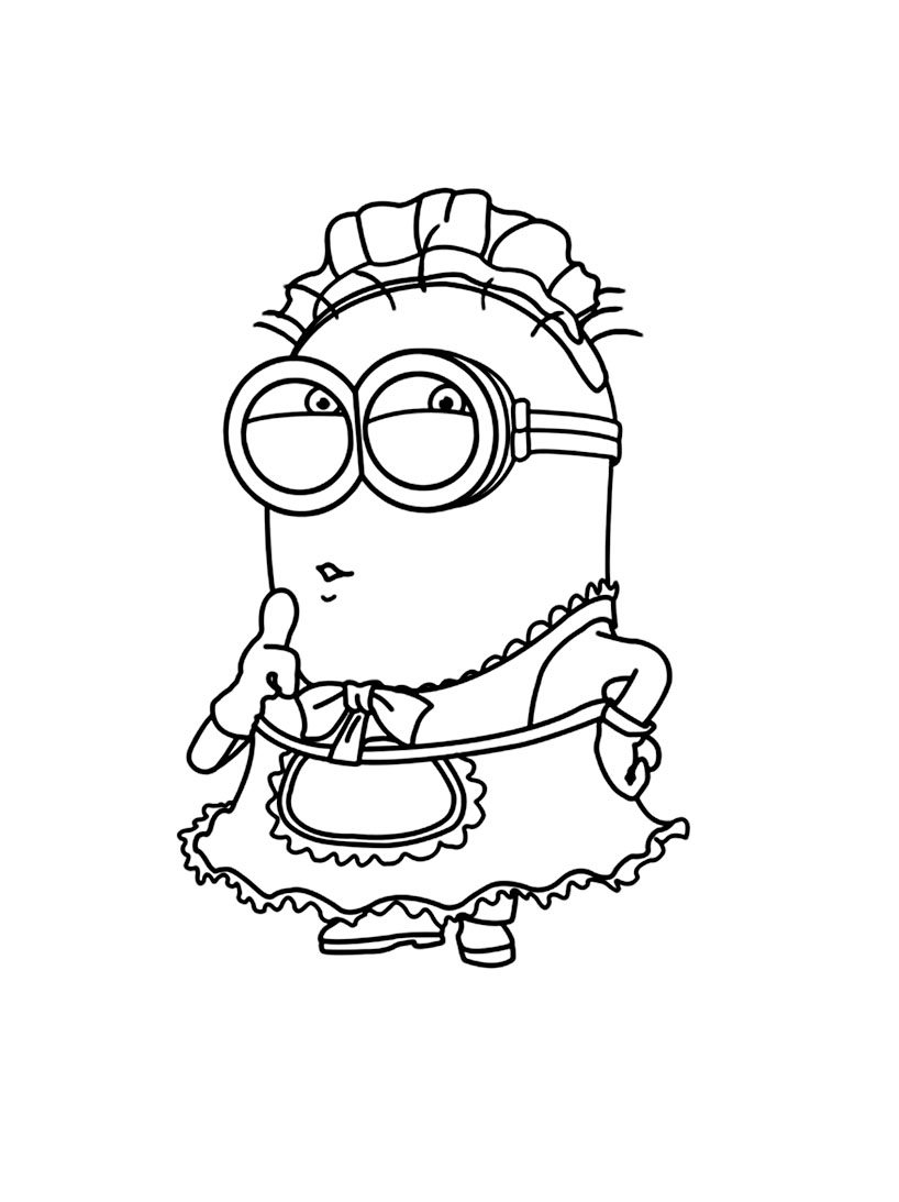 Coloriage du personnage principal de "Moi, Moche et Méchant" en pleine action