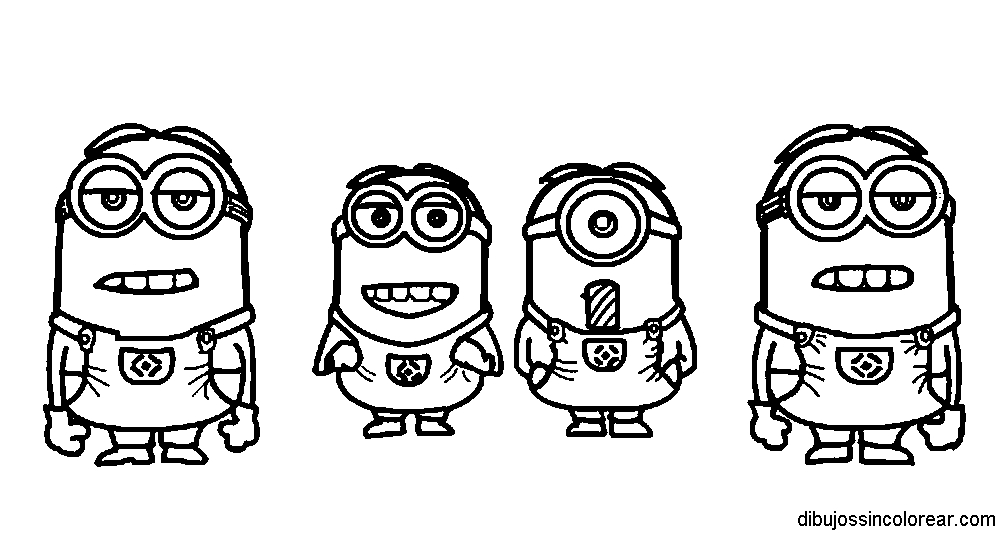 Coloriage de personnages de "Moi, Moche et Méchant" dans une scène humoristique