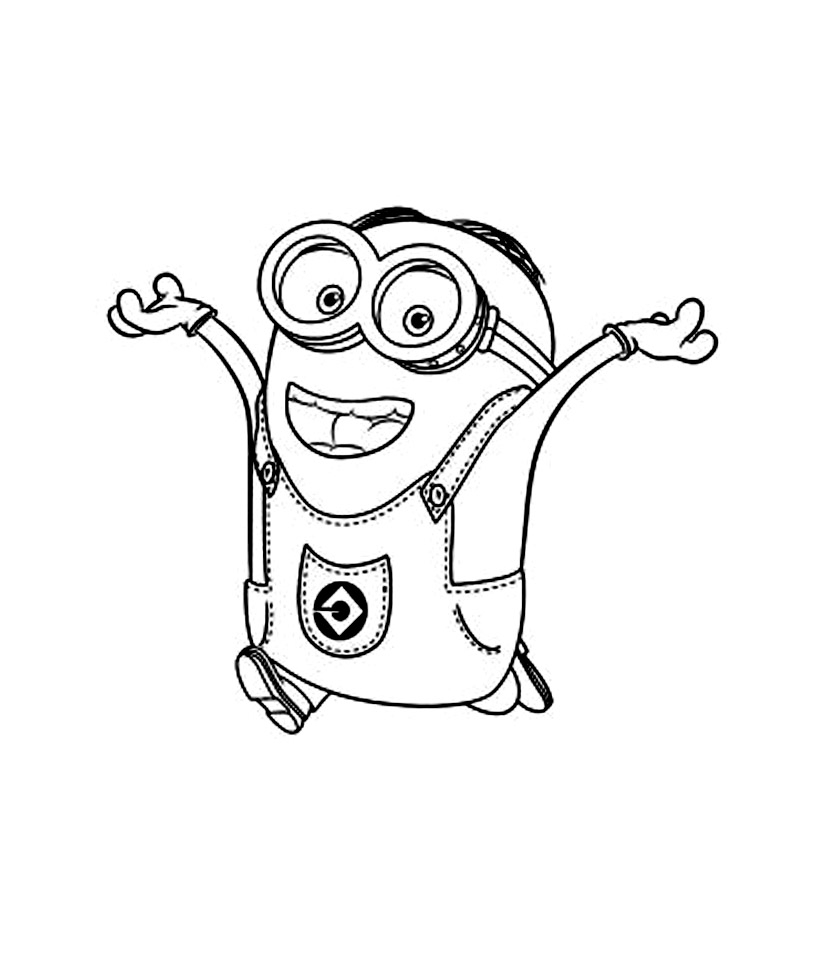 Coloriage d'un personnage emblématique de "Moi, Moche et Méchant" en pleine action