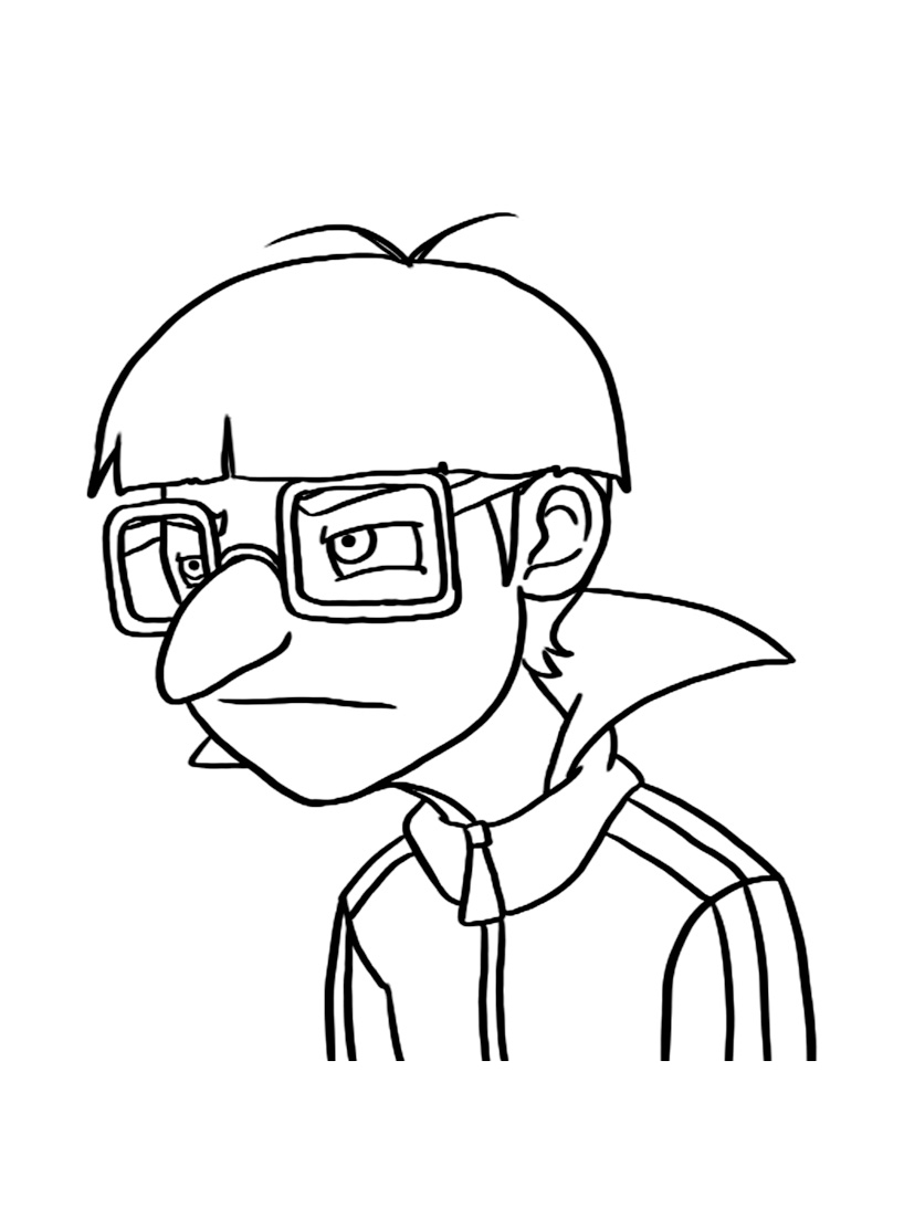 Coloriage du personnage principal de "Détestable Moi" en pleine action