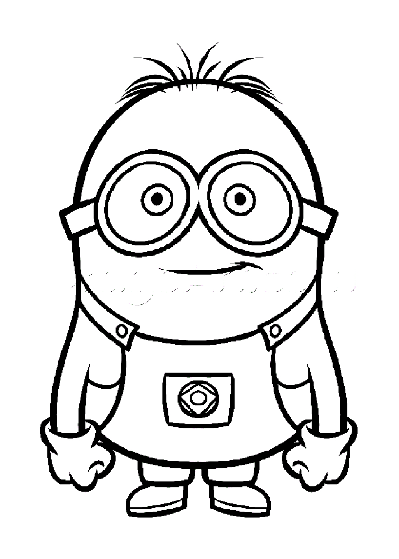 Coloriage de personnages du film "Détestable Moi" en pleine action