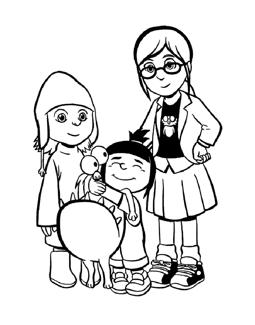 Coloriage du personnage principal de "Détestable Moi" en pleine action