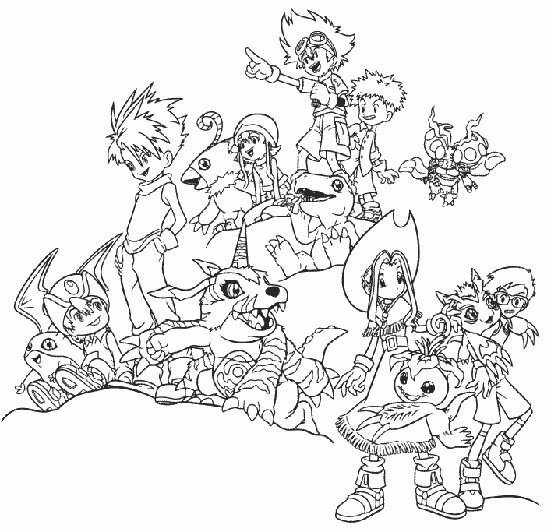 Un digimon en pleine action sur un fond dynamique