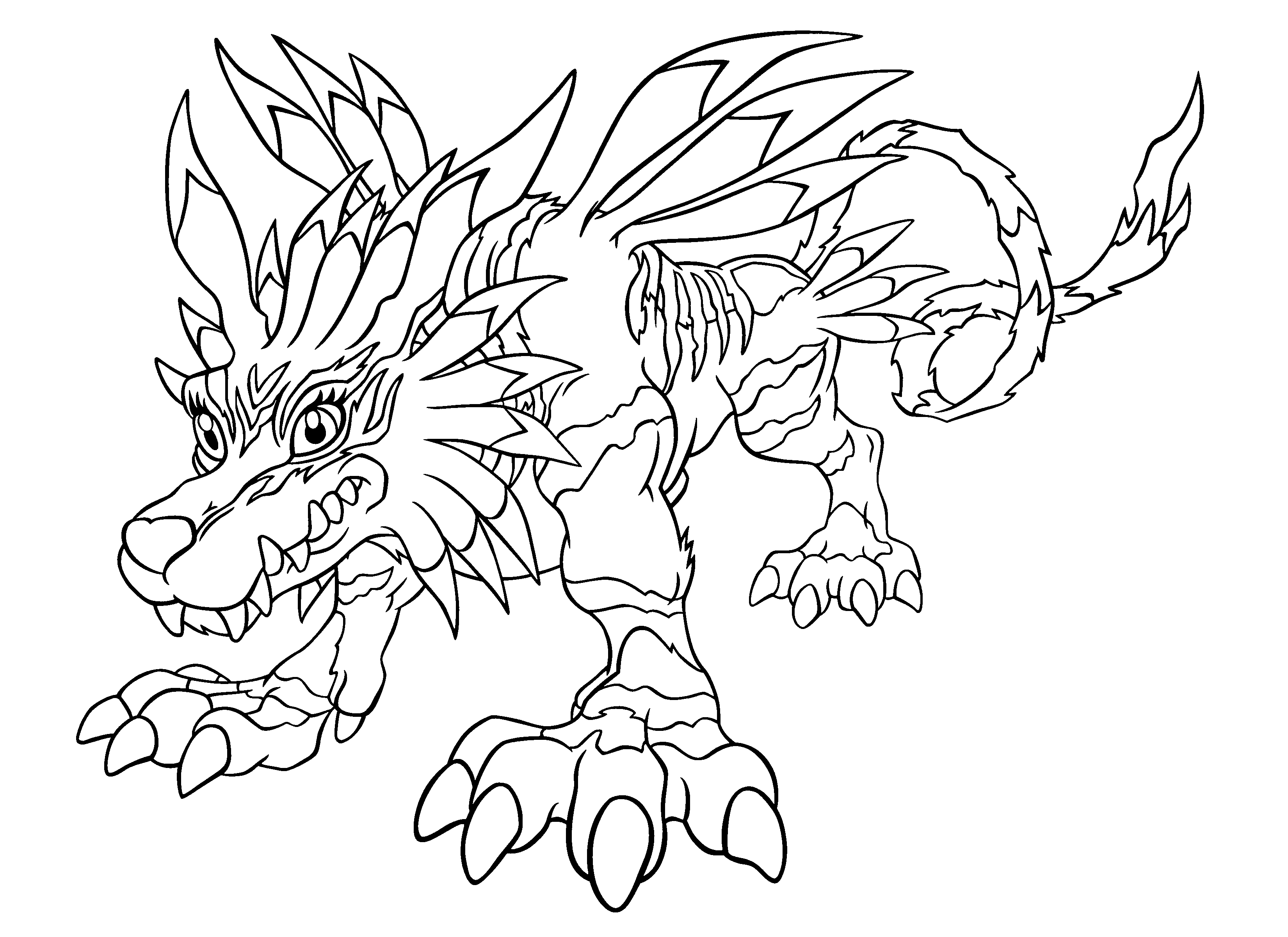 Digimon en pleine action dans un décor dynamique