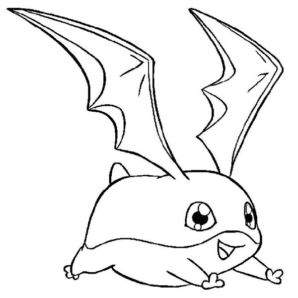 Coloriage de Digimon en pleine action dans un environnement dynamique