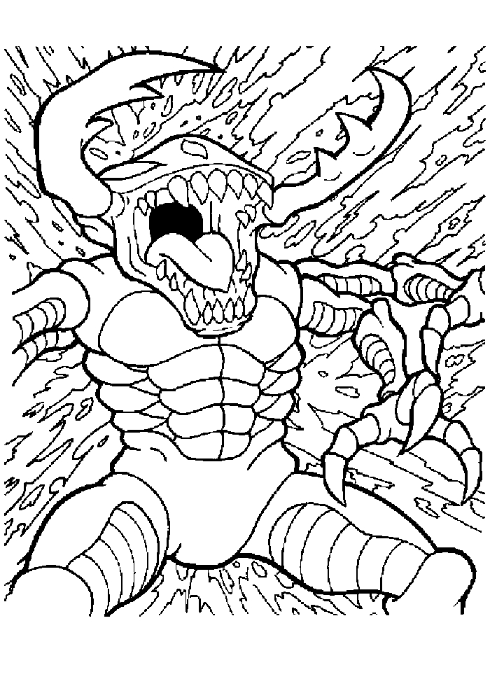 Un personnage de Digimon en pleine action dans un décor dynamique