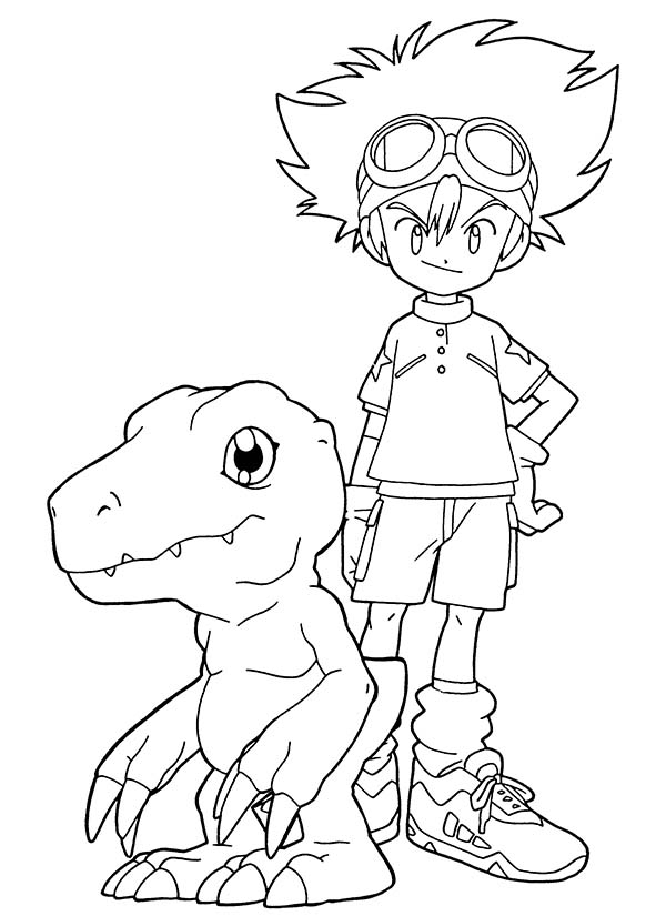 Un digimon en pleine action dans un paysage vibrant