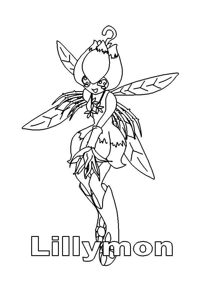 Coloriage d'un personnage Digimon en pleine action dans un environnement dynamique