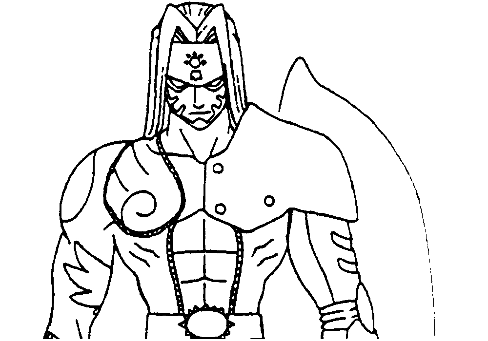 Coloriage d'un personnage de Digimon en pleine action