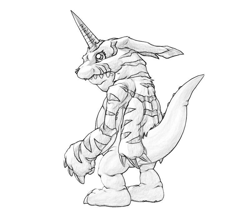 Un digimon en pleine action dans un paysage dynamique