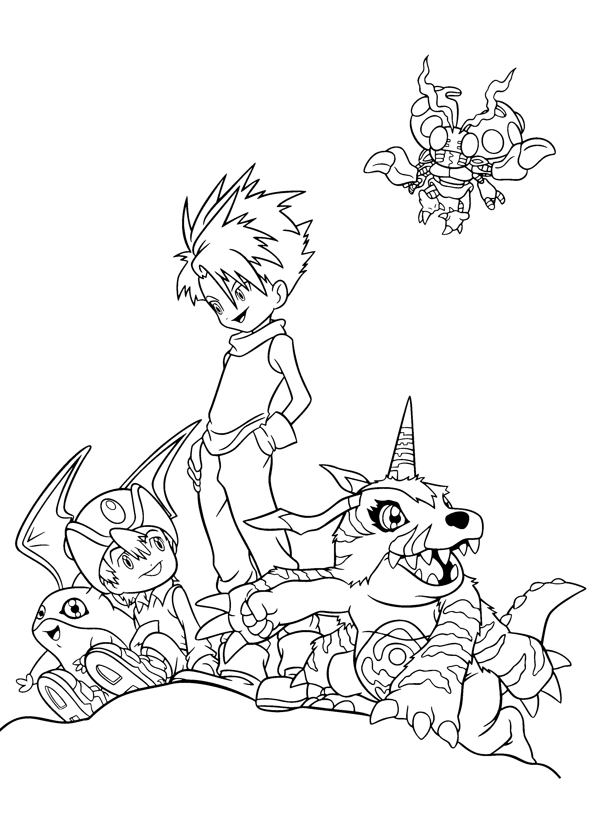 Digimon en pleine aventure dans un décor dynamique