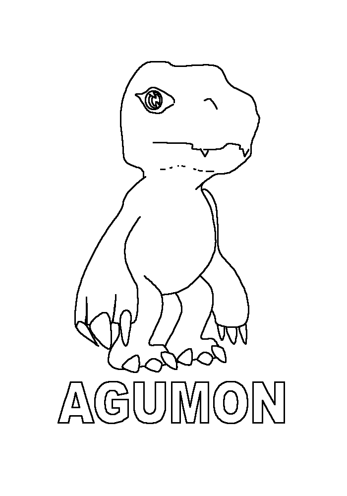 Un Digimon en pleine aventure au milieu de la nature