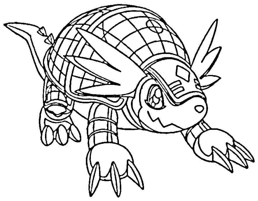 Un digimon en pleine action dans un décor dynamique