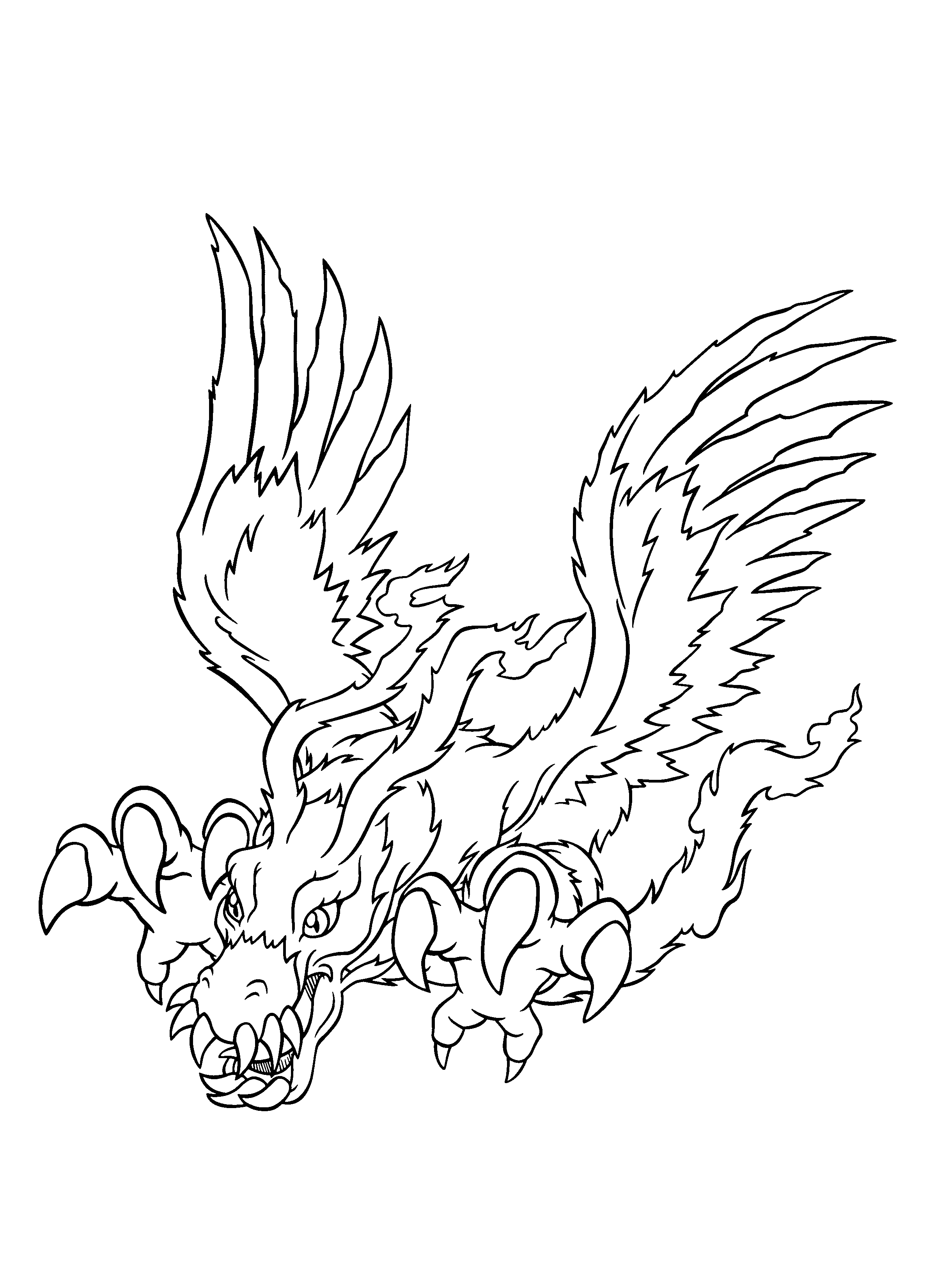 Un digimon en pleine action dans un décor dynamique