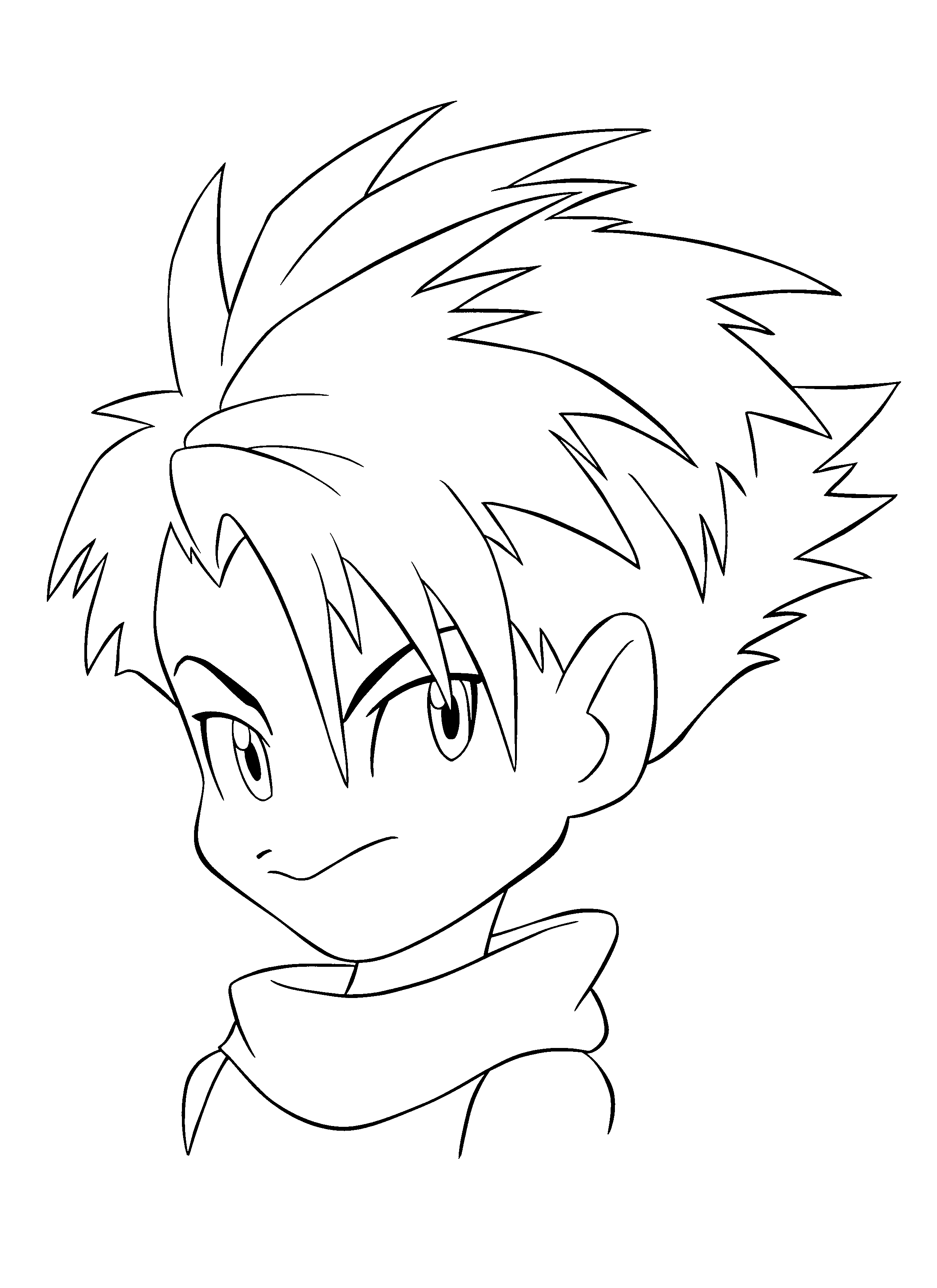 Coloriage d'un Digimon en pleine action dans un décor naturel