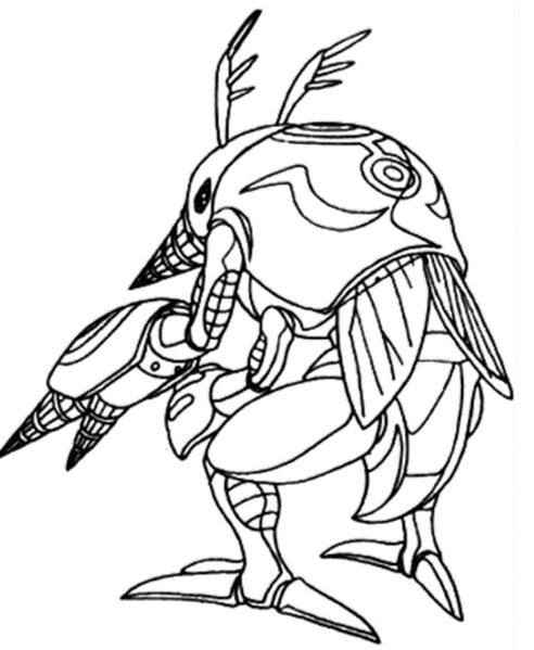 Un digimon en pleine action dans un décor dynamique
