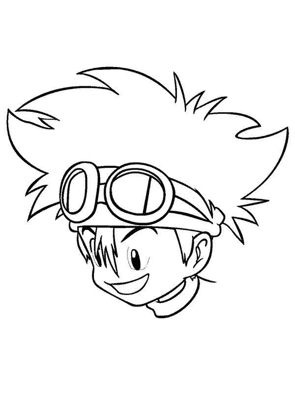 Coloriage de Digimon en pleine action dans un décor dynamique