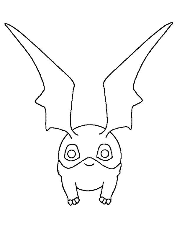 Un digimon en pleine action sous un ciel stylisé