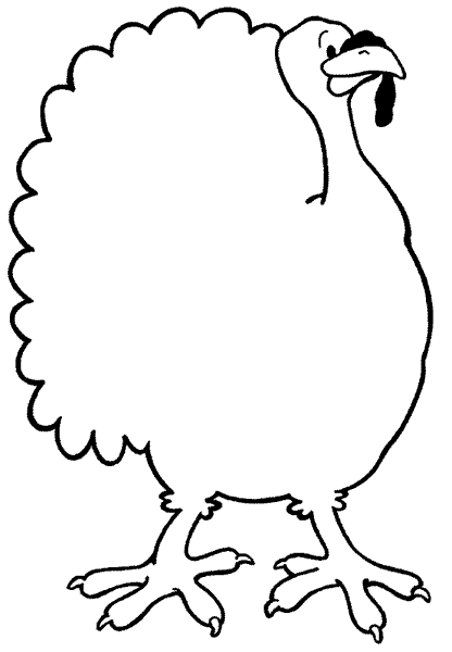 Coloriage d'une dinde dans un décor automnal