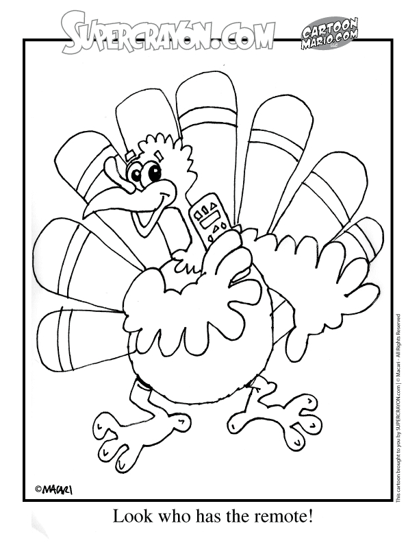 Coloriage d'une dinde au plumage riche et détaillé