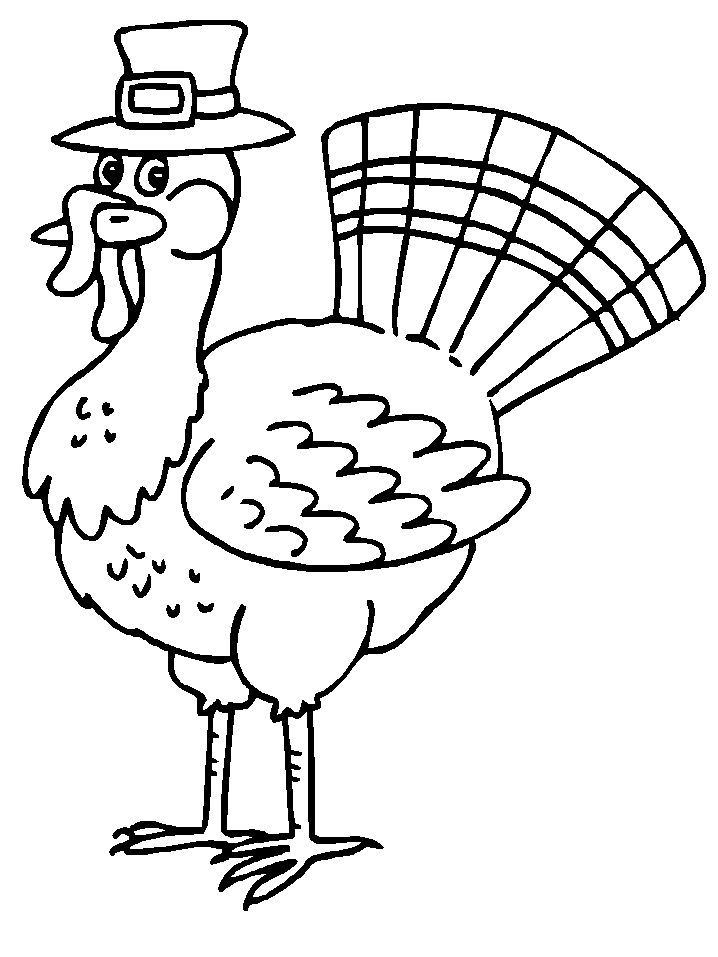 Coloriage d'une dinde ornée dans un cadre simple