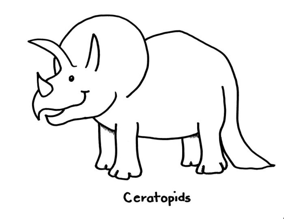 Coloriage d'un dinosaure en pleine exploration d'une forêt préhistorique