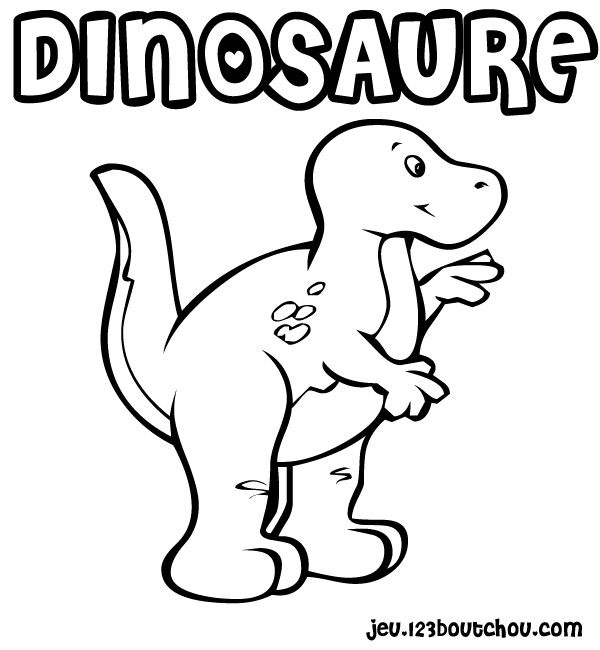 Un dinosaure souriant dans un paysage préhistorique