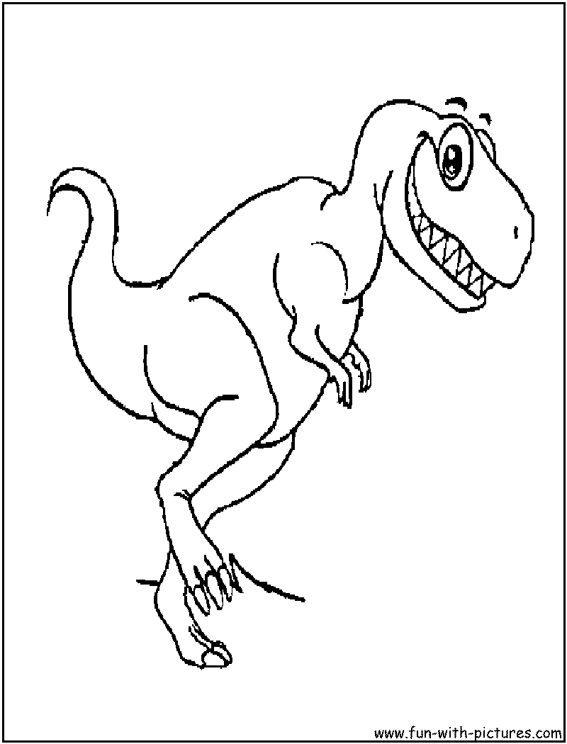 Un dinosaure joyeux dans un paysage préhistorique