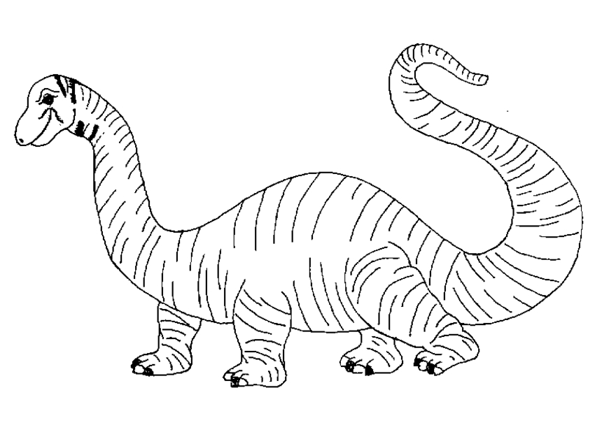 Un dinosaure souriant explorant un paysage préhistorique