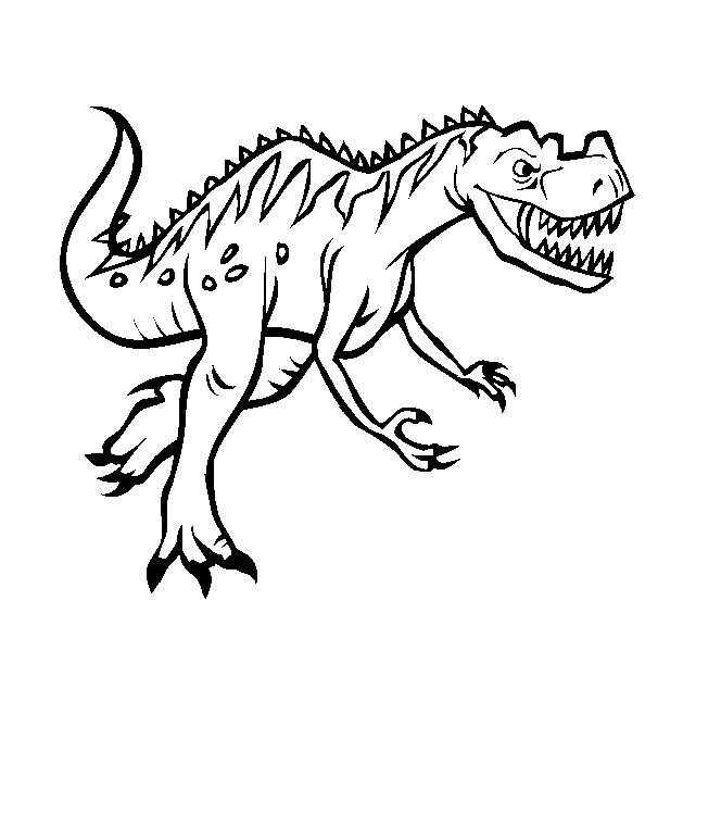 Un dinosaure joyeux évoluant dans un paysage préhistorique