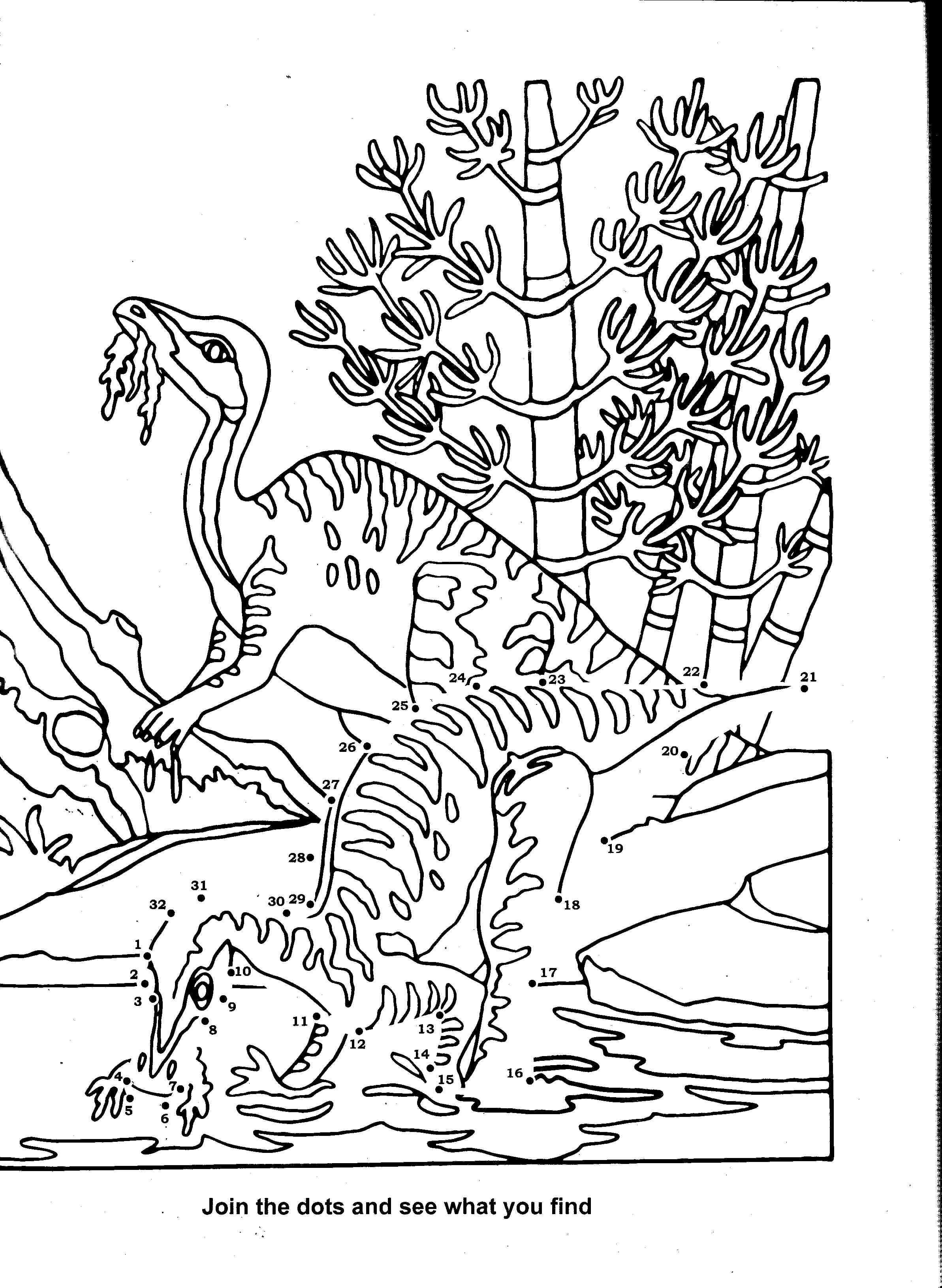 Un dinosaure heureux dans un paysage préhistorique