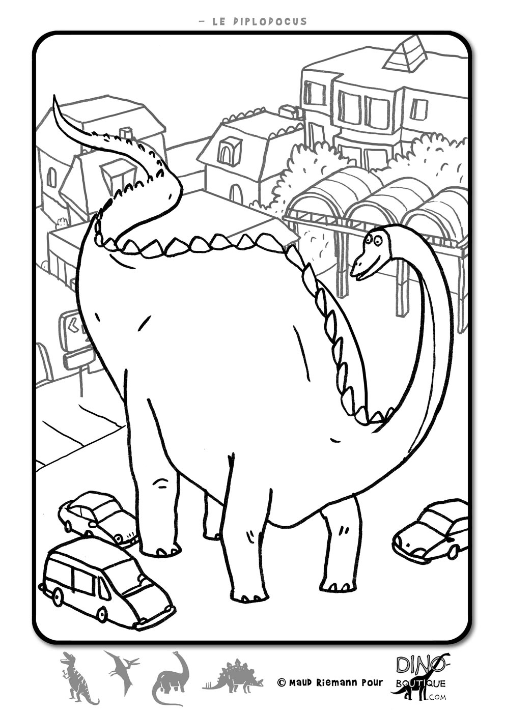 Un dinosaure joyeux explorant un paysage préhistorique Un dinosaure joyeux explorant un paysage préhistorique