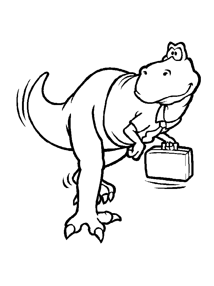 Un dinosaure joyeux explorant un paysage préhistorique