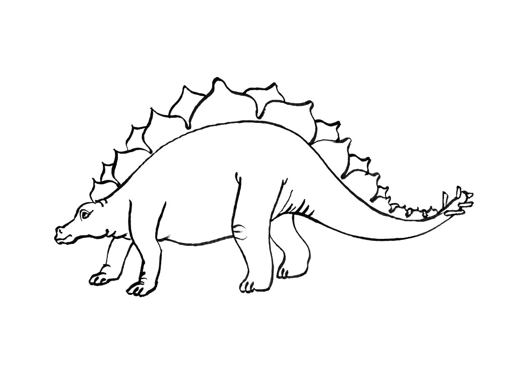 Dessin de dinosaure joyeux dans un paysage préhistorique