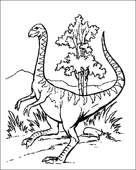 Un dinosaure joyeux explorant un paysage préhistorique