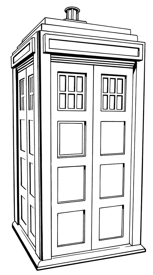 Le Docteur et son TARDIS en pleine aventure intergalactique