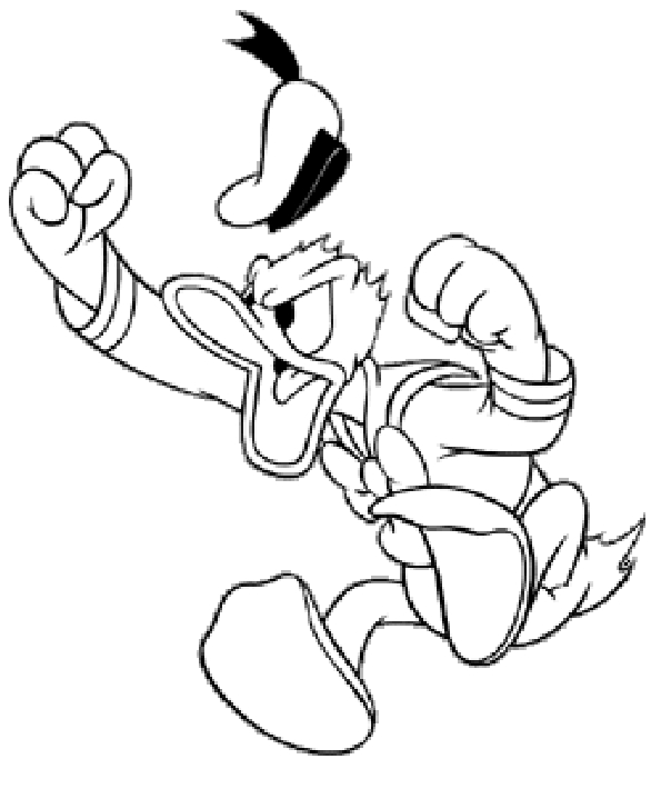 Donald Duck en train de sourire avec un fond simple