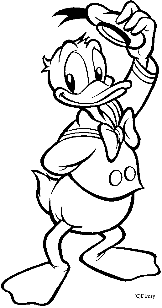 Donald Duck en pleine réflexion sur une barque