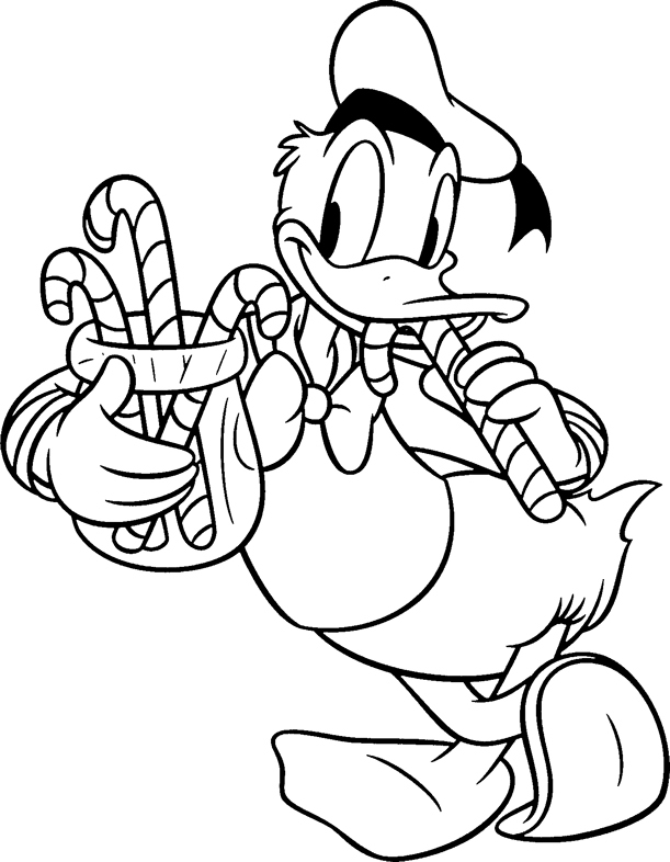 Donald Duck en train de sourire sur un fond simple