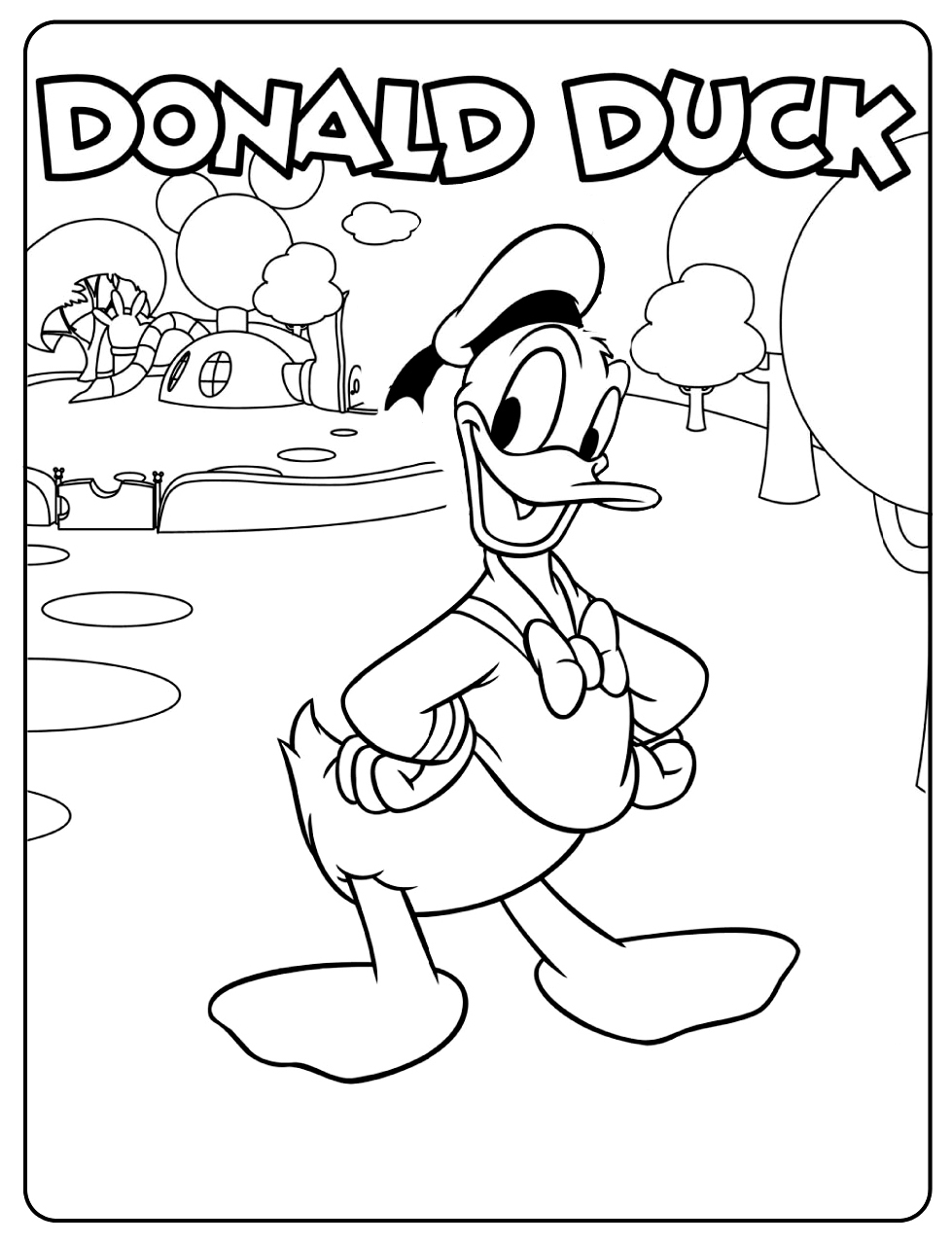 Donald Duck en pleine aventure au bord de l'eau