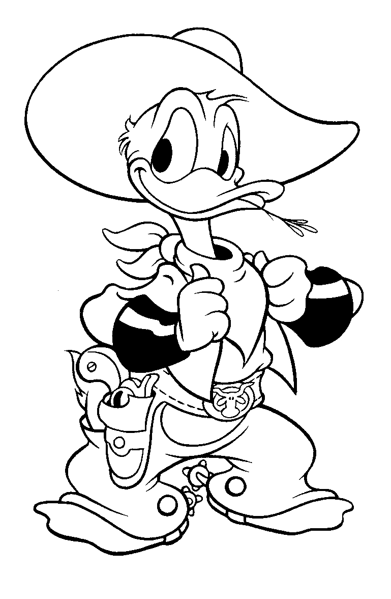 Donald Duck en pleine expression de joie sur un fond simple