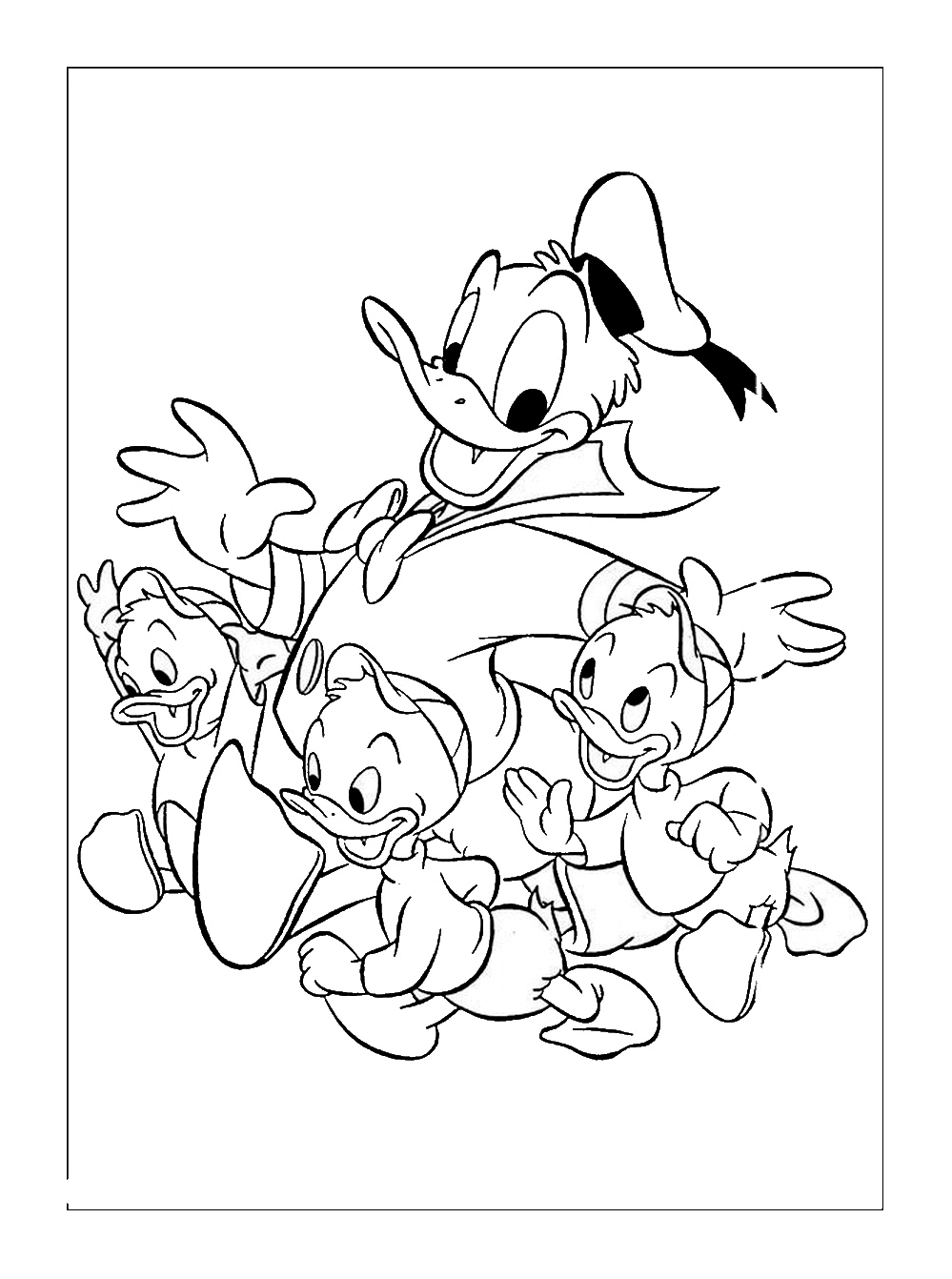 Donald Duck en pleine expression dans un cadre ludique