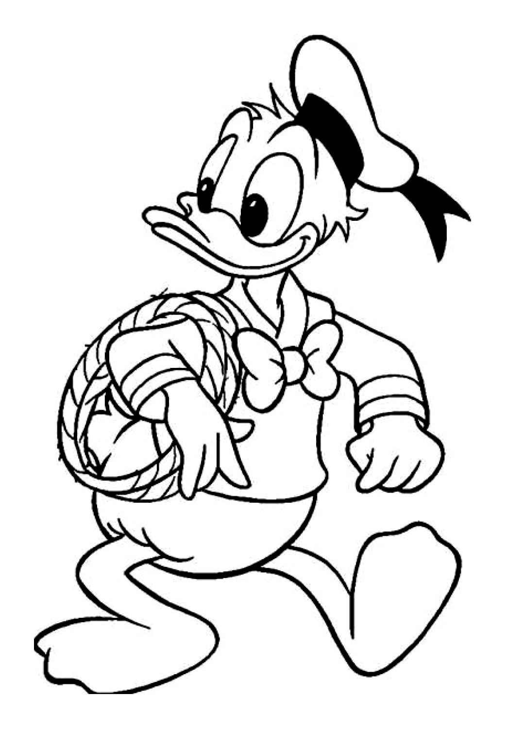 Donald Duck en pleine pose joyeuse devant un décor de nature