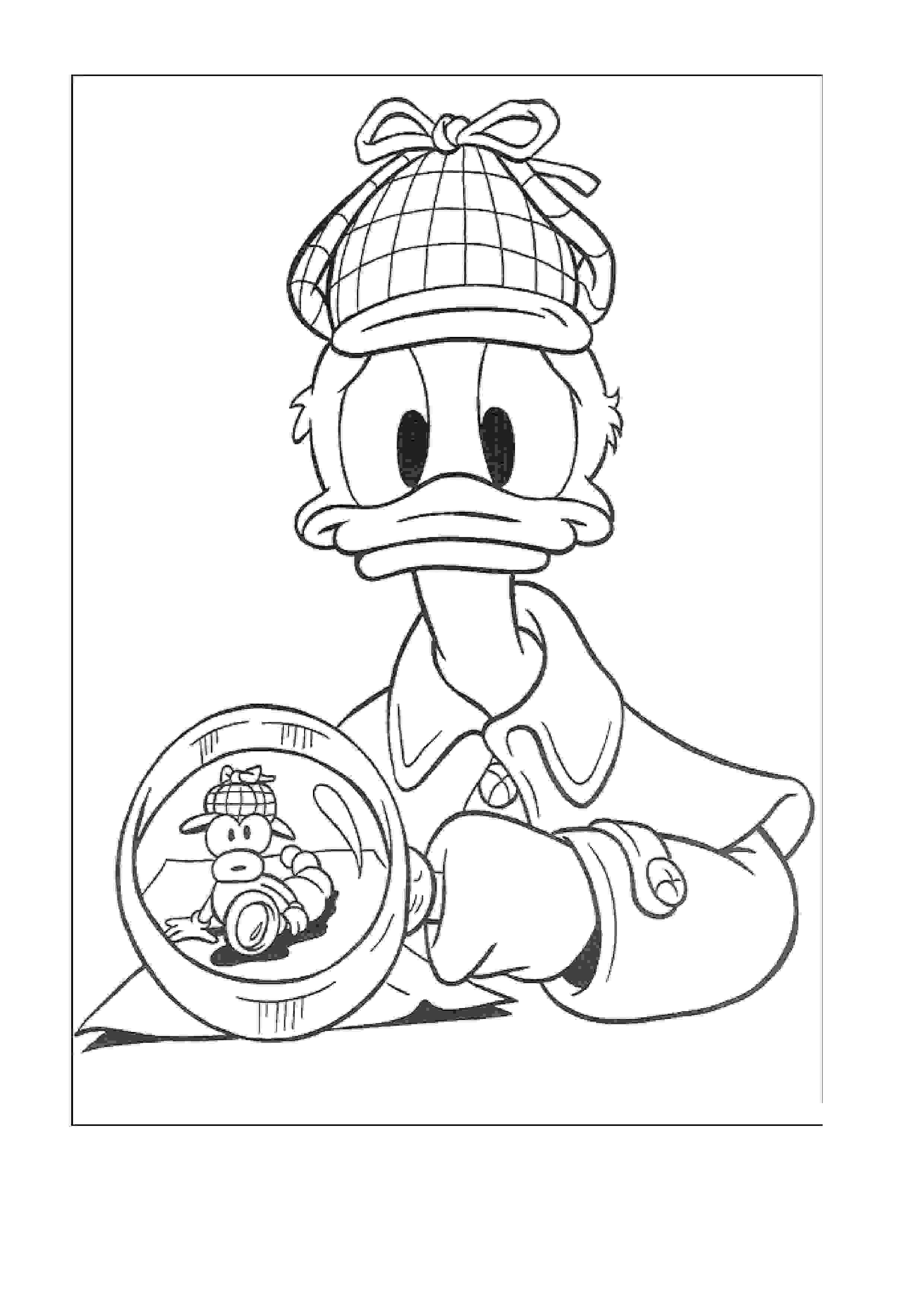 Donald Duck en pleine expression de joie avec un décor simple