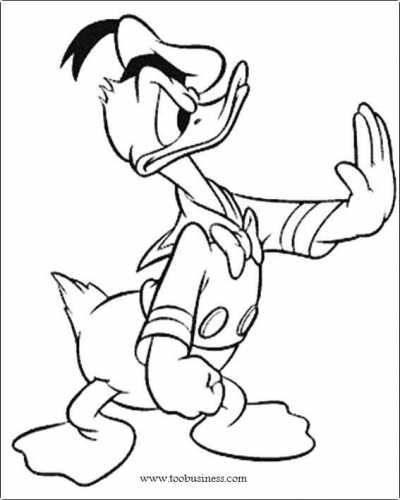 Donald Duck en train de sourire avec un décor simple