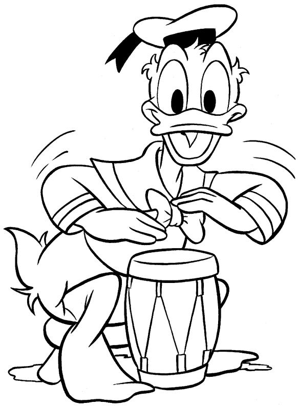 Donald Duck en train de sourire avec un fond simple