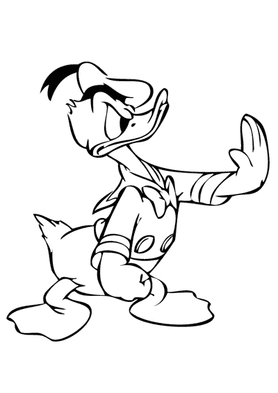 Donald Duck en train de sourire joyeusement