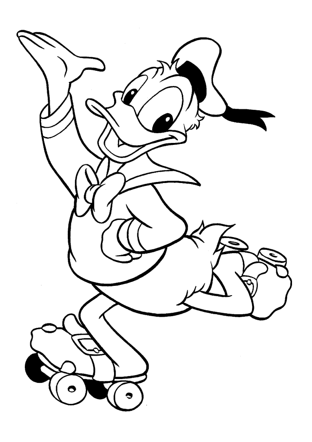 Donald Duck en pleine action dans un décor animé