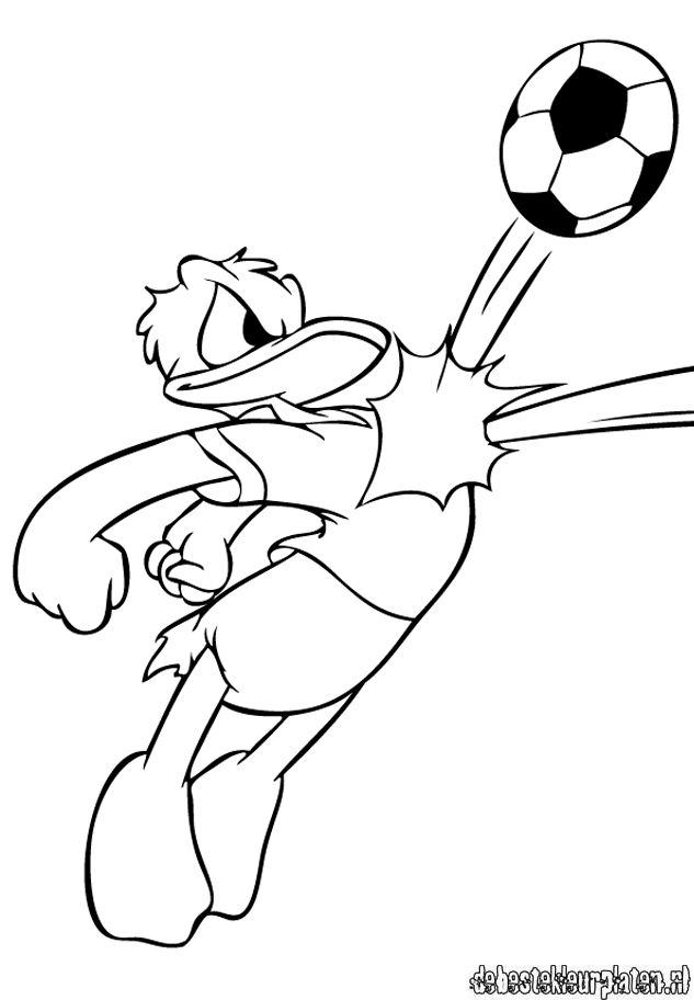 Donald Duck en pleine activité avec un air malicieux